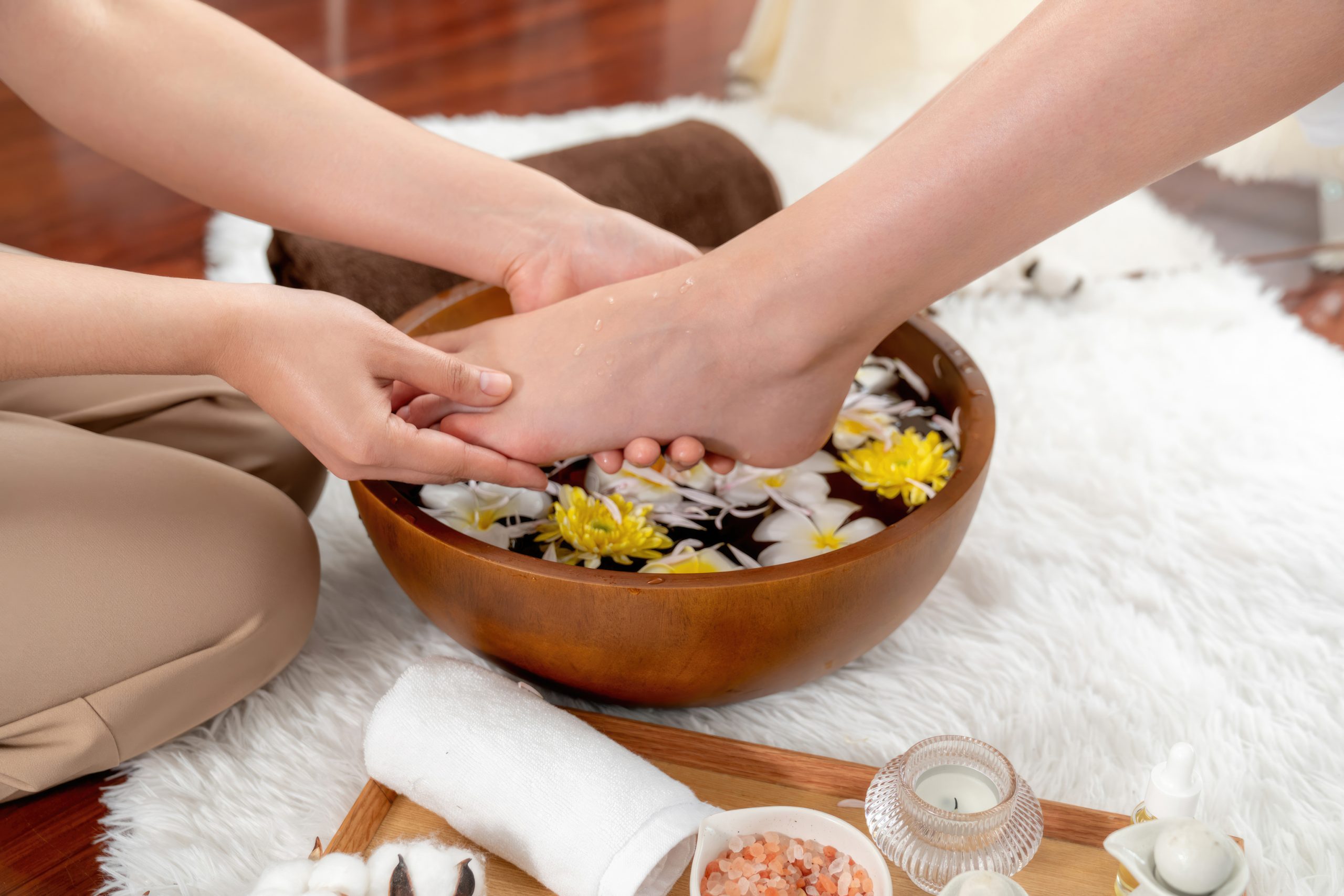 Relaxing spa pedicure at A+ Nail Spa